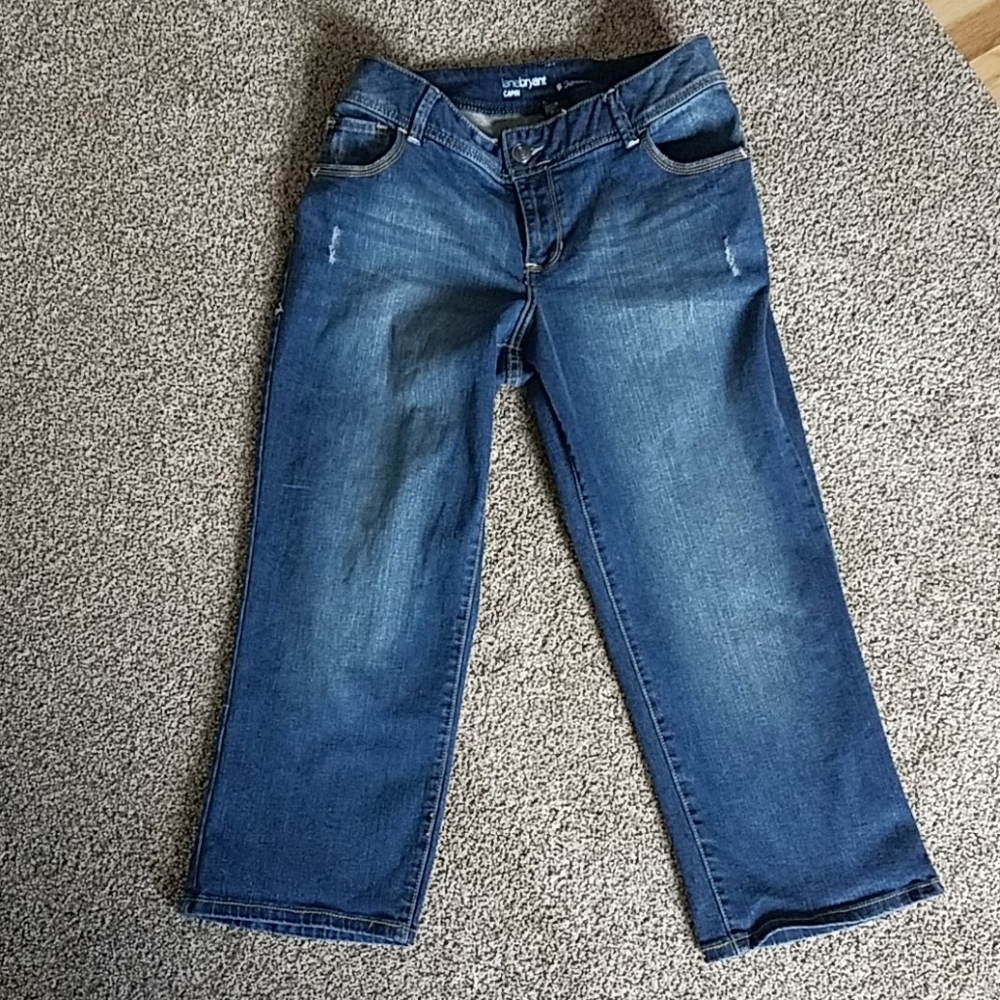 Lane Bryant denim capris blue plus size